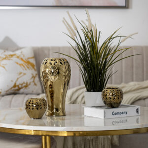 Delyn ceramic gold set of 3 gift set