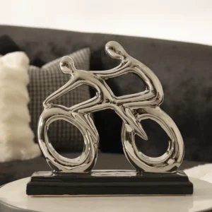 Delyn ceramic silver cycling men accent 30*6.5*28 cm