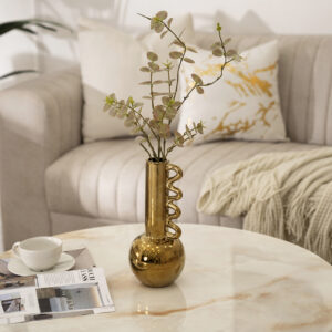 Delyn ceramic gold vase 13.5*13.5*30cm