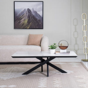 Florence Coffee Table-White/Black