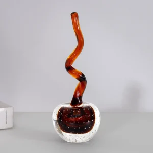 Lemont glass cherry accent amber 8.5×8.5x24cm