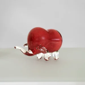 Lemont glass elephant accent pink 8×9.5x15cm