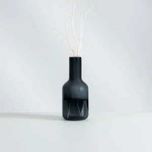 Lemont glass vase blue 12x12x28cm