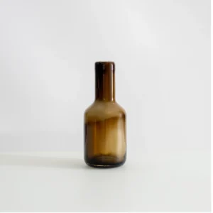Lemont glass vase brown 12x12x28cm