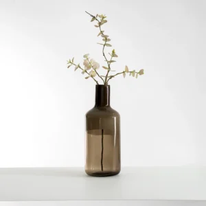 Lemont glass vase brown 14x14x35cm