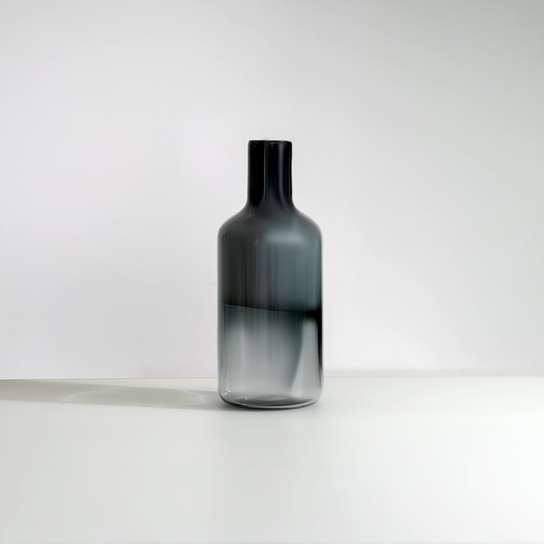 Lemont glass vase Blue 14x14x35cm