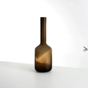 Lemont glass vase brown 15x15x46cm