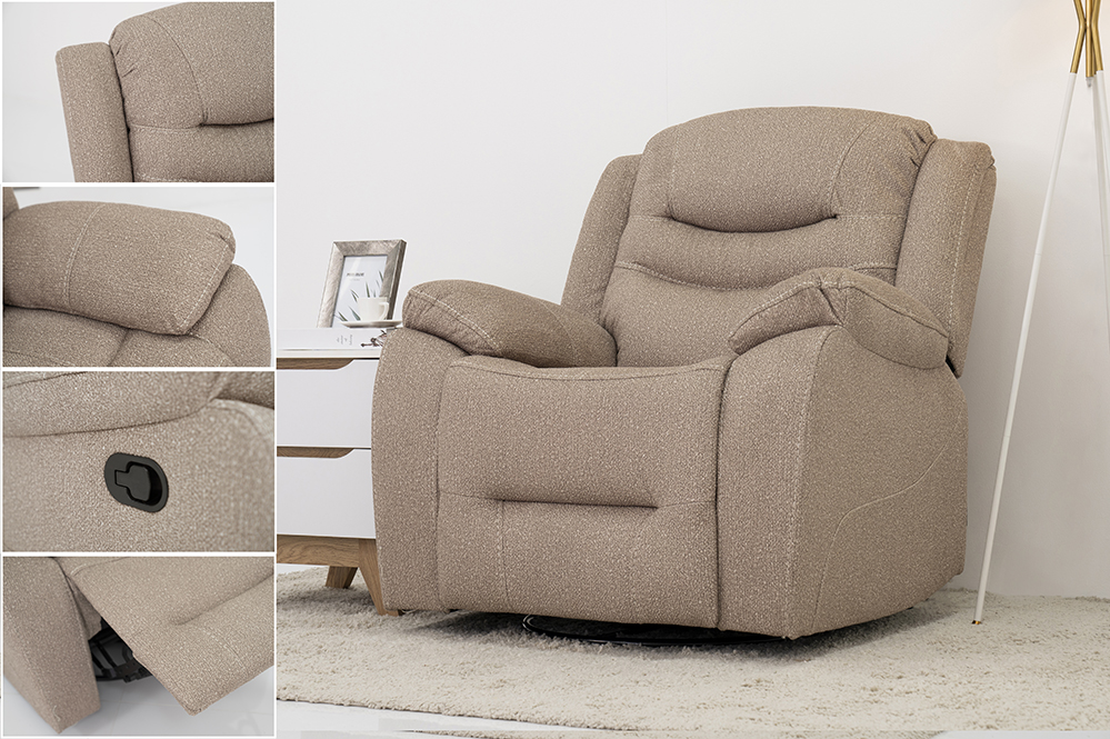 Madrid Recliner Rocker Sofa-Mocha - Image 9