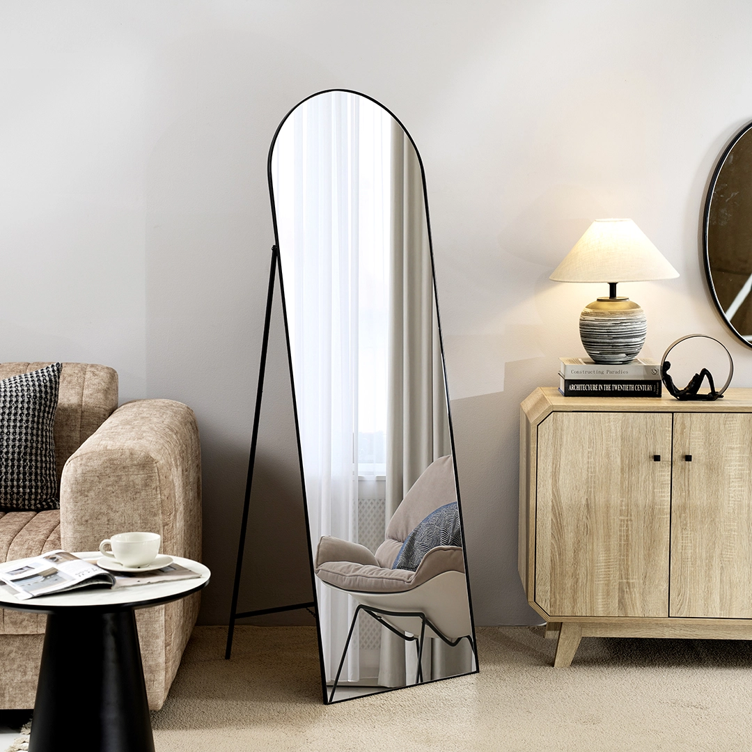 Novo metal mirror black 50X50X160 cm