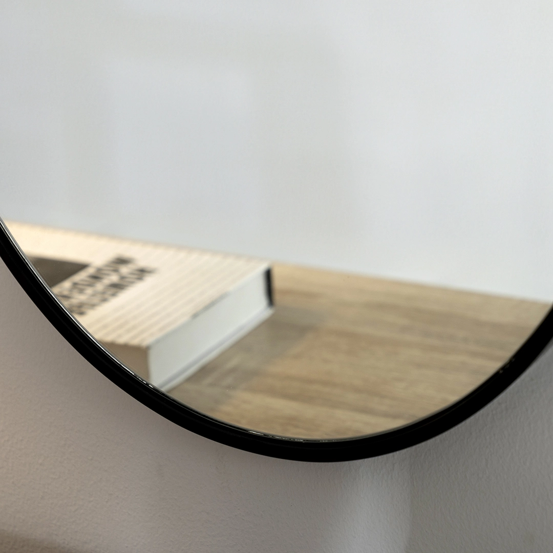 Novo metal wall mirror black 40X1.5X68 cm - Image 3