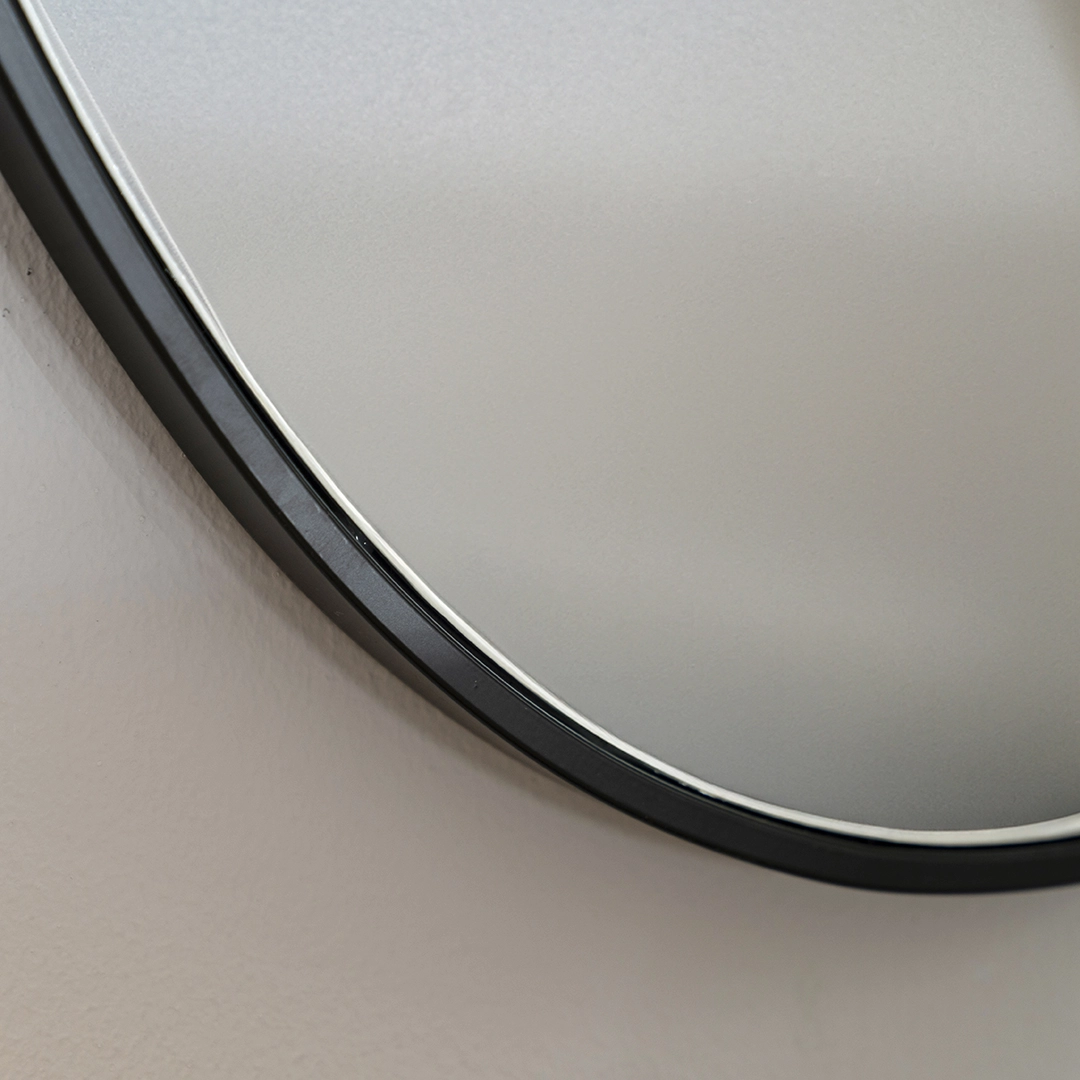 Novo metal wall mirror black 40X1.5X68 cm - Image 4