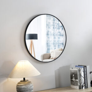 Novo metal wall mirror black 60X2.8X60 cm