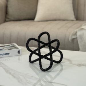 Orline abstract black metal accent 25x25x25cm