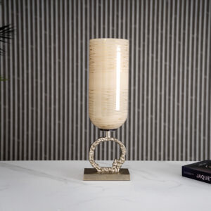 Ozark metal glass blush hurricane - 52 cm