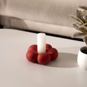 Quinn ceramic flower candle holder 14*14*5 cm