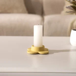 Quinn ceramic flower candle holder 9*9*2.5 cm