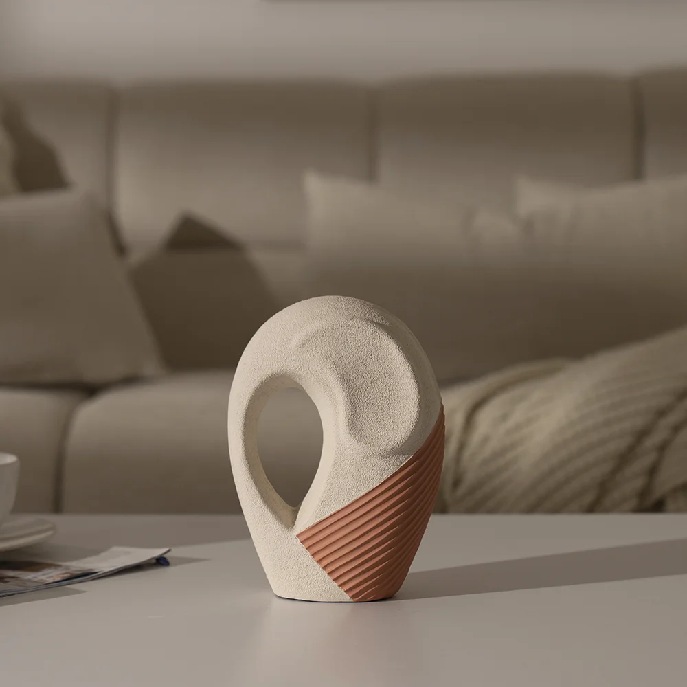 Rabaque polyresin terracotta beige elephant accent 15x8x20cm