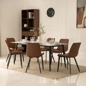 Senorita 6-Seater Sintered Stone Top Dining Set
