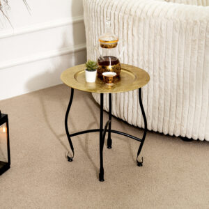 Siv Metal Moroccan end table gold 40x40x45cm