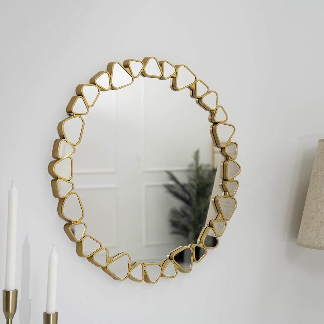 sierra decorative mirror gold 60.5×2.5×60.5cm