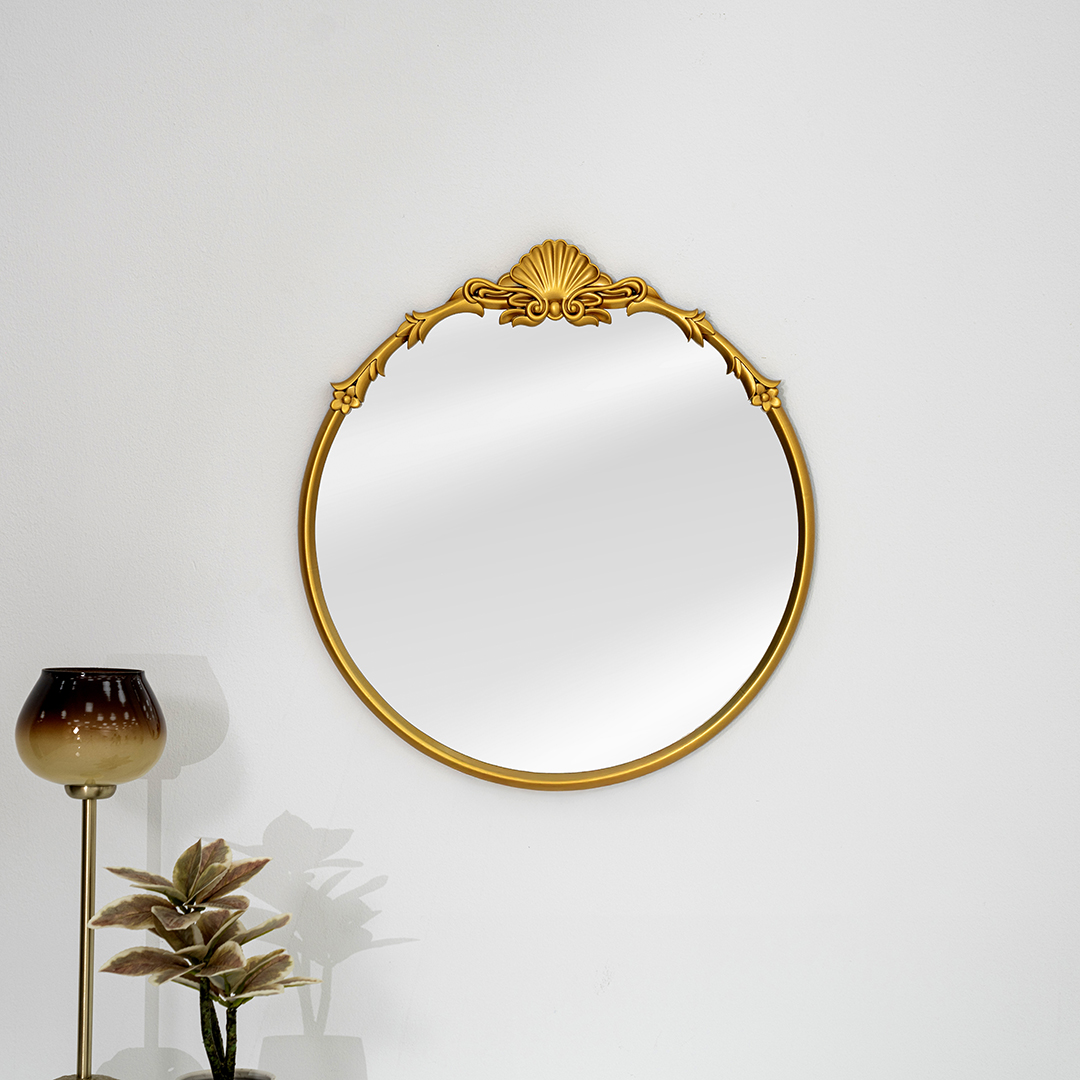 sierra decorative wall mirror gold 53×2.5x50cm