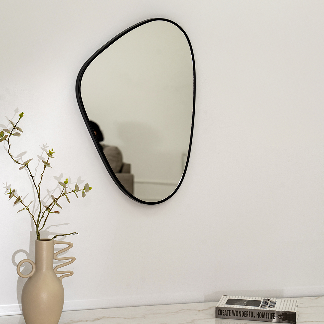 sierra decorative wall mirror black 60×2.5x40cm