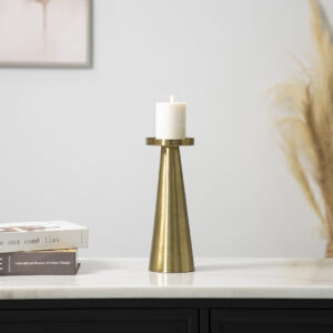 Siv Metal gold candle holder 10x10x30 cm