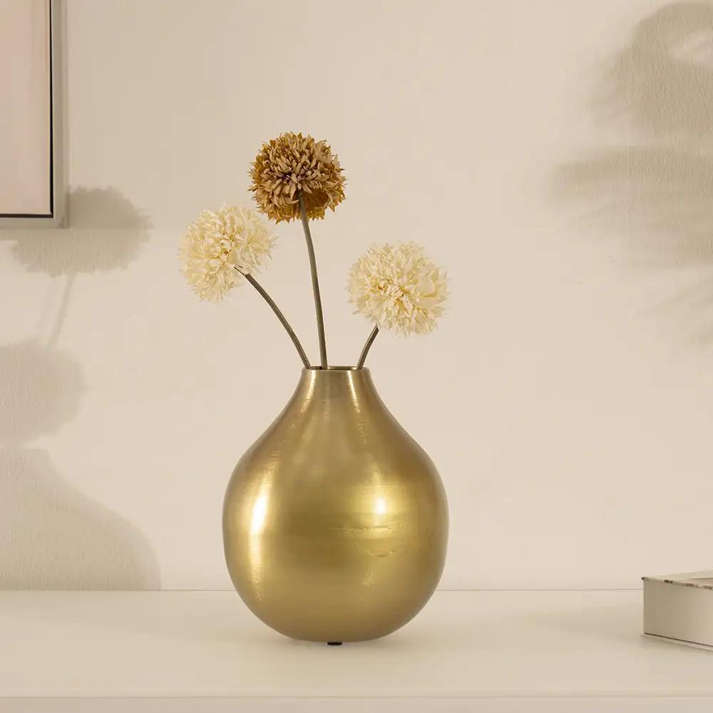 Siv Metal gold vase 25x25x27cm
