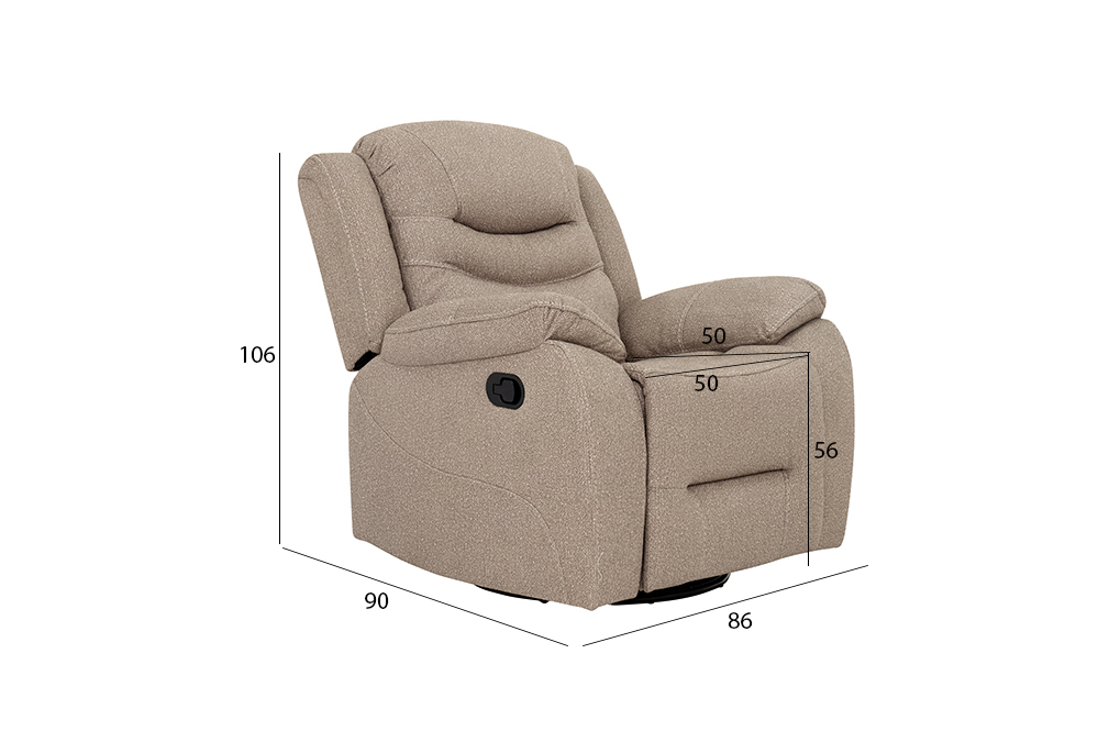 Madrid Recliner Rocker Sofa-Mocha - Image 2
