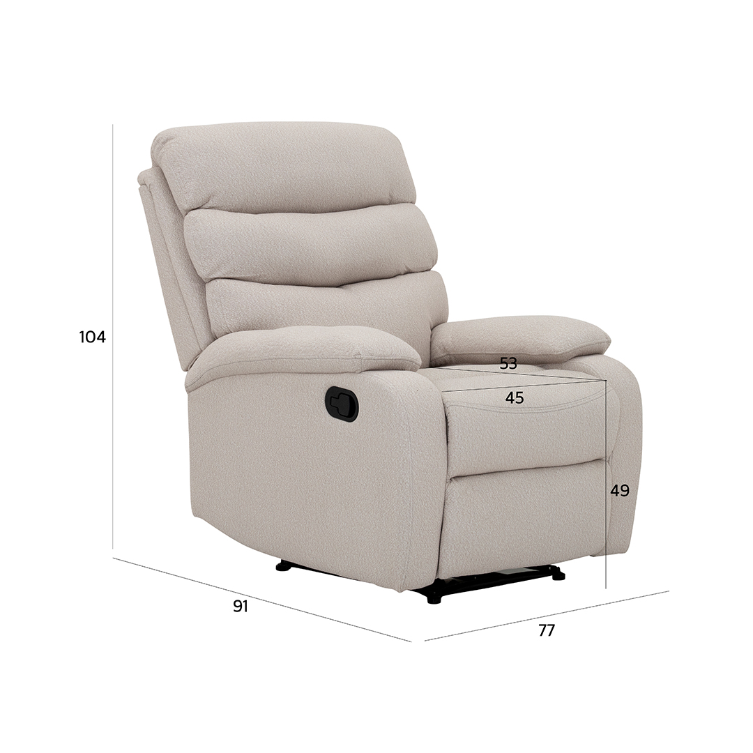 Alaska Recliner-Beige - Image 2