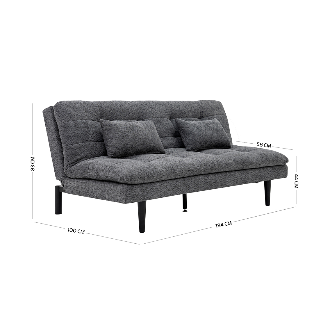 Sevina Sofa Bed-Dark Grey - Image 2