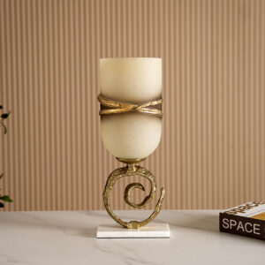 Swirl Metal vase 44.5 cm