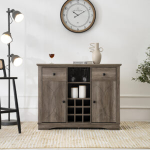 Tyrell Wine Cabinet-Grey Oak