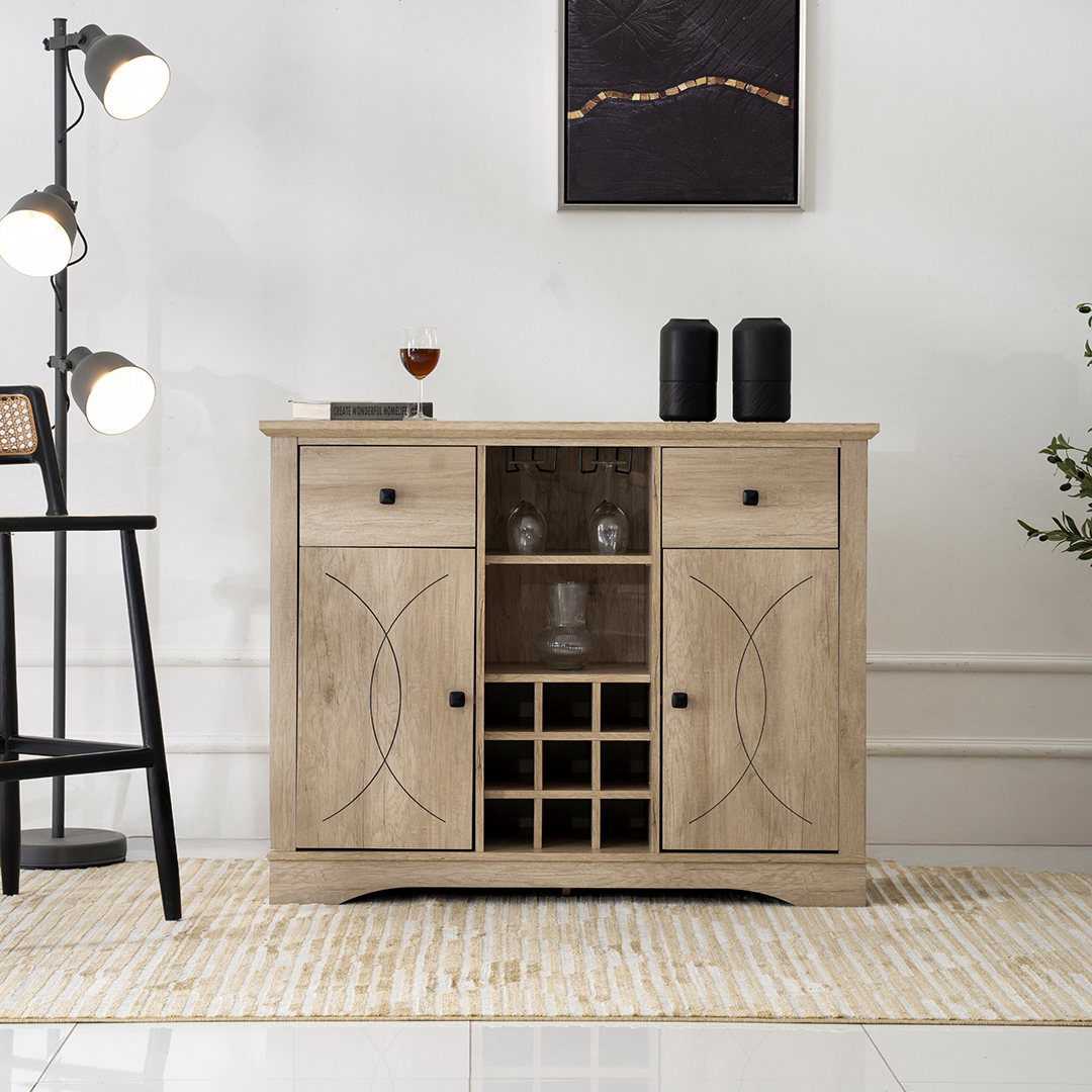 Tyrell Wine Cabinet-Oak