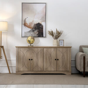Tyrell 4-Door Cabinet-Oak