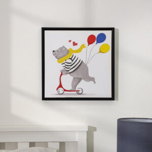Verdant bear kids canvas wall art 32.5×2.8×32.5 cm