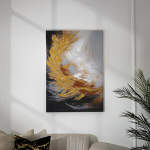 Verdant handmade abstract canvas wall art 70x3x100 cm