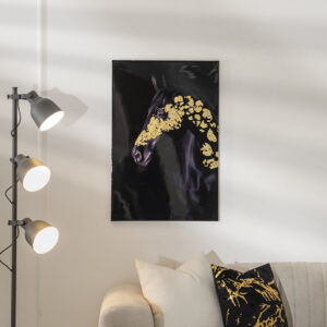 Verdant horse face canvas wall art 60×2.5×90 cm