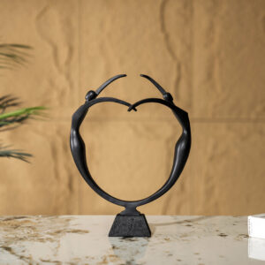 Verdant Polyresin Abstract black Dancing figurine 27x8x35.3cm