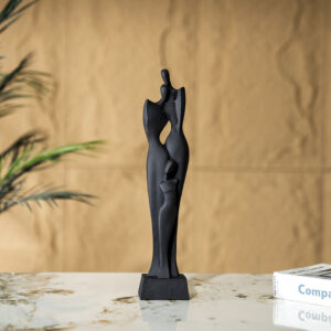 Verdant Polyresin Abstract Family black figurine 8.4x7x39cm