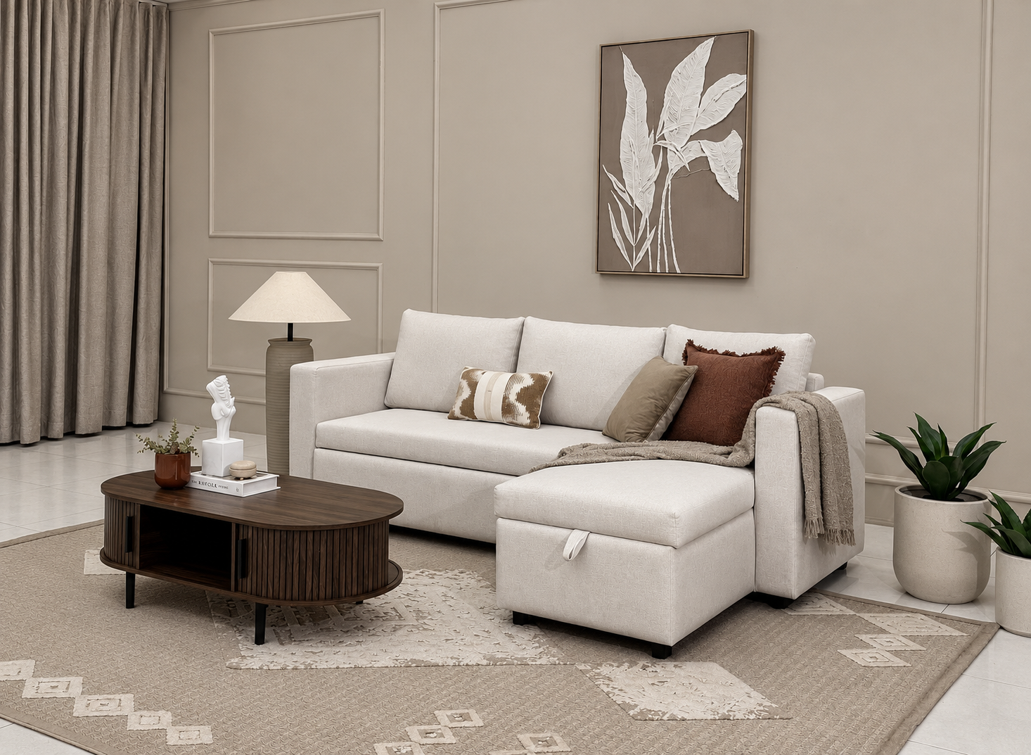 Stella Corner Sofa Bed With Storage - Image 4