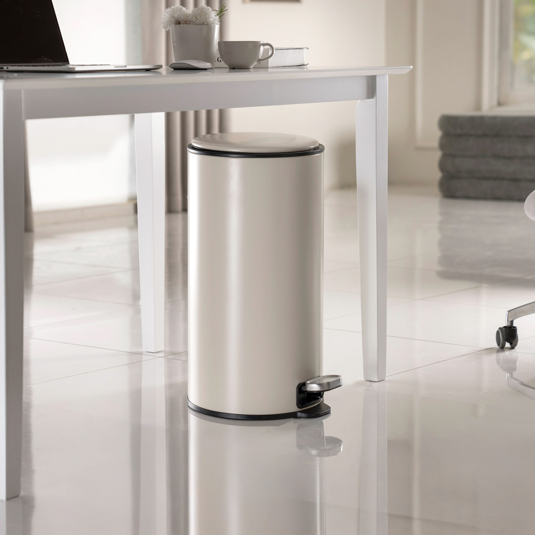 TRILO 30L DUSTBIN BEIGE (3) TRILO 30L DUSTBIN BEIGE (3)