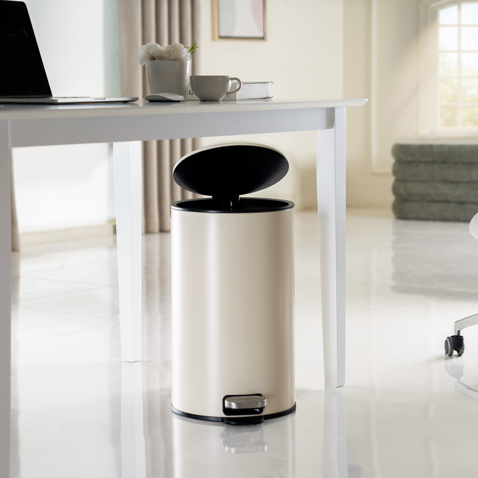 TRILO 30L DUSTBIN BEIGE (4) TRILO 30L DUSTBIN BEIGE (4)