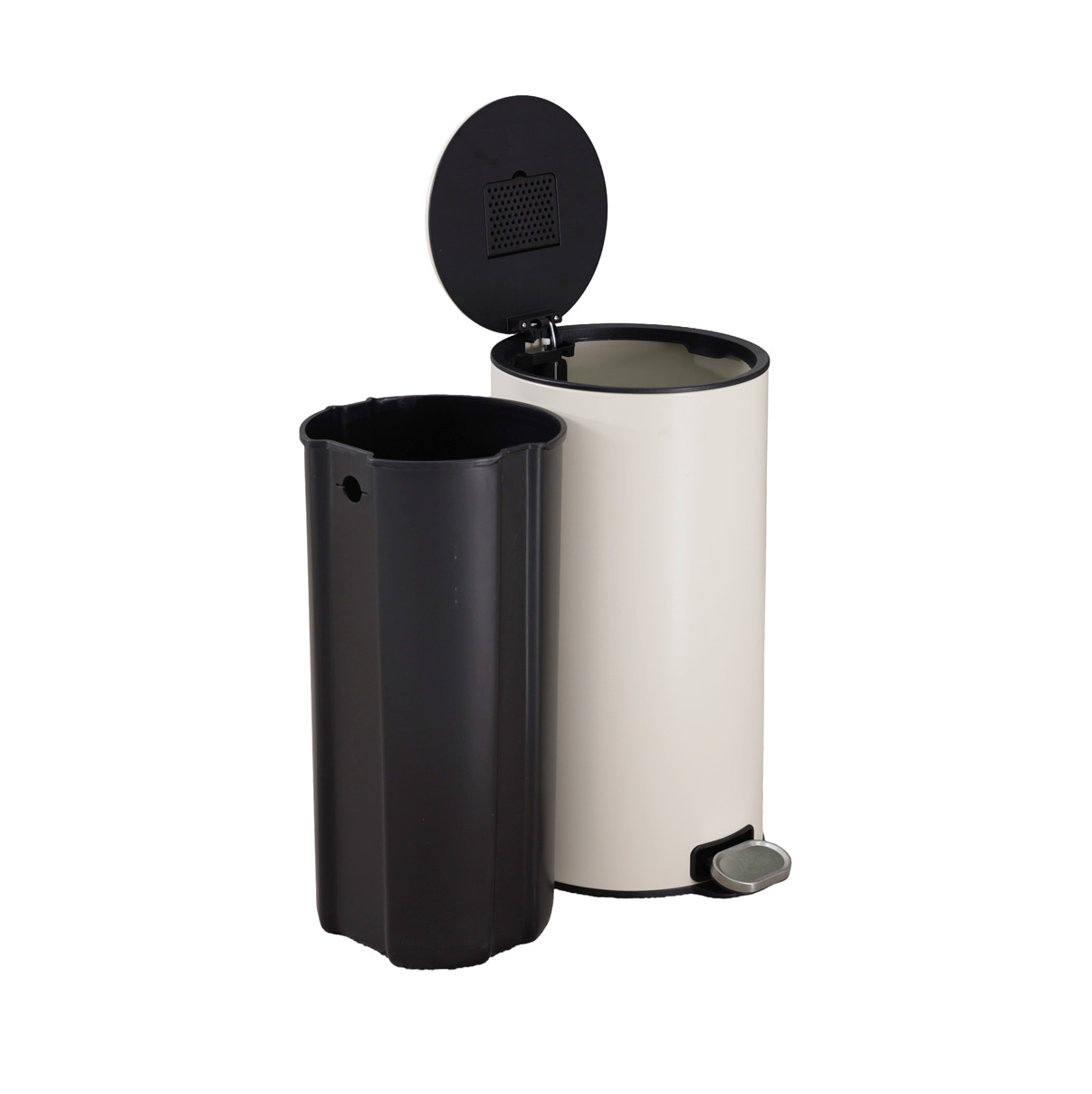 TRILO 30L DUSTBIN BEIGE (8) TRILO 30L DUSTBIN BEIGE (8)