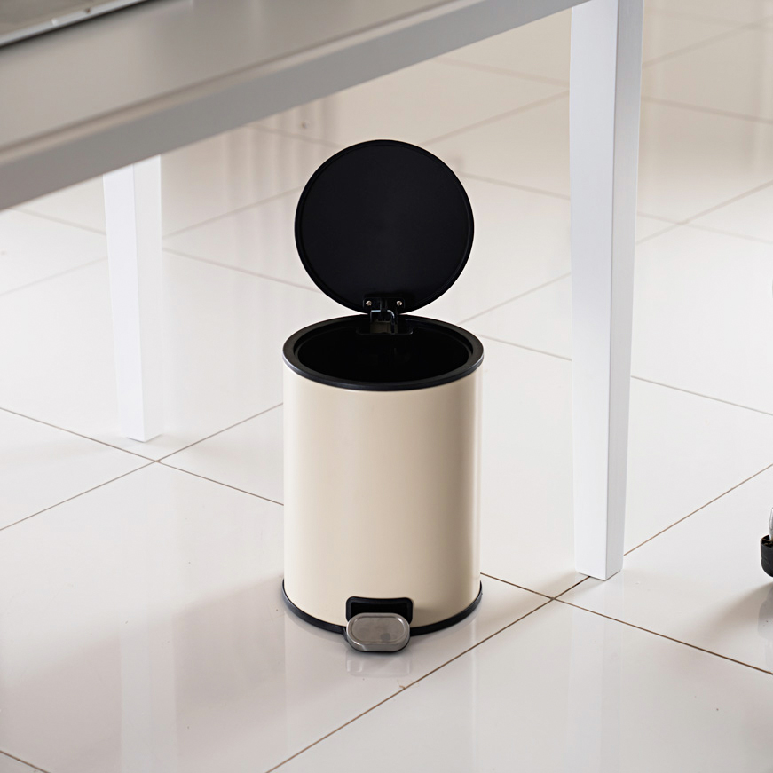 TRILO 6L DUSTBIN BEIGE (2) TRILO 6L DUSTBIN BEIGE (2)