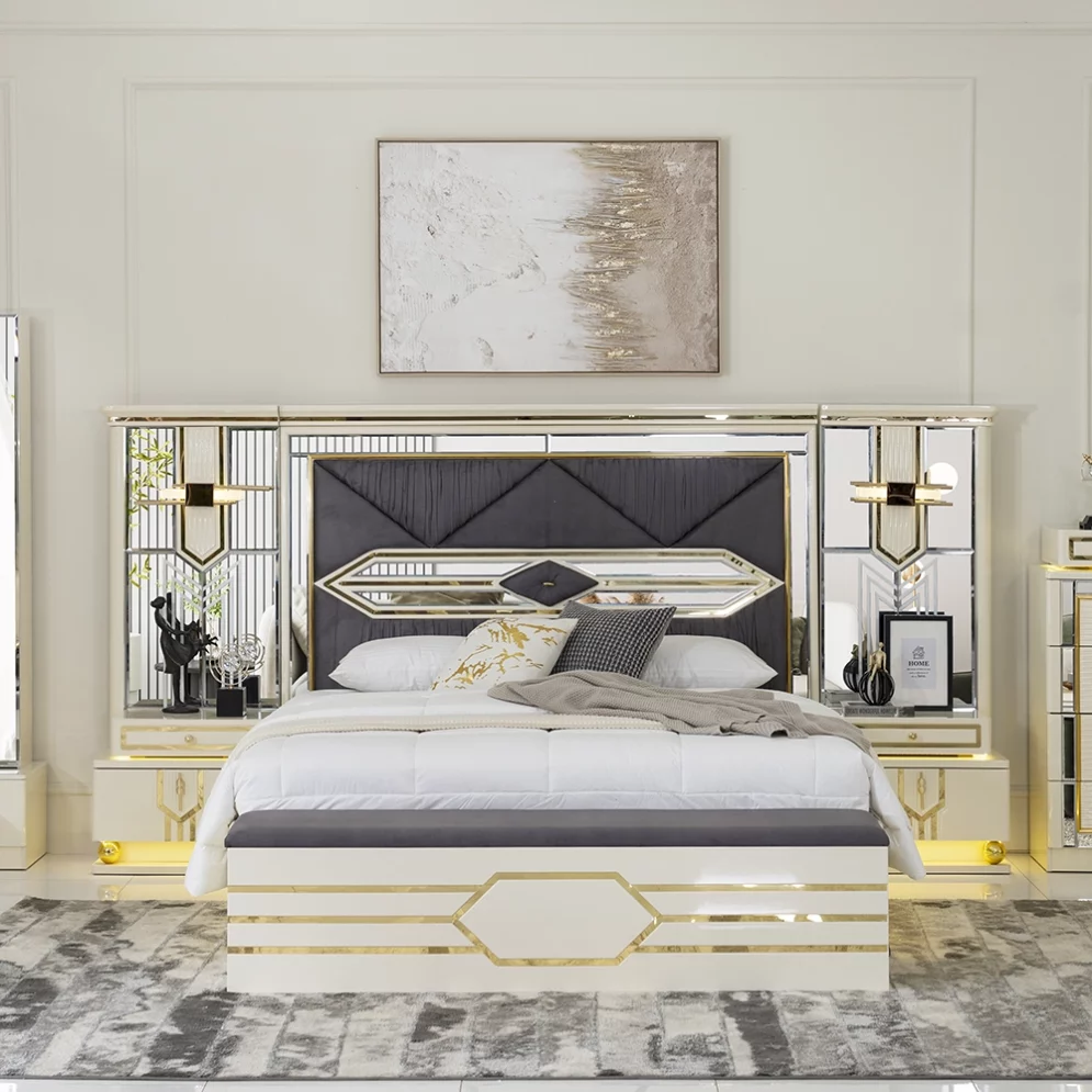 Zaina 9-Piece King Bedroom Set-180*200 cm