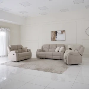 Albus 6-Seater Recliner Sofa Set-Beige