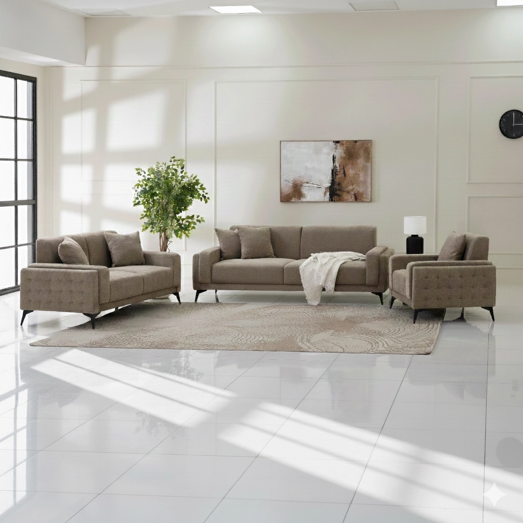 Cero 6-Seater Sofa Set-Brown