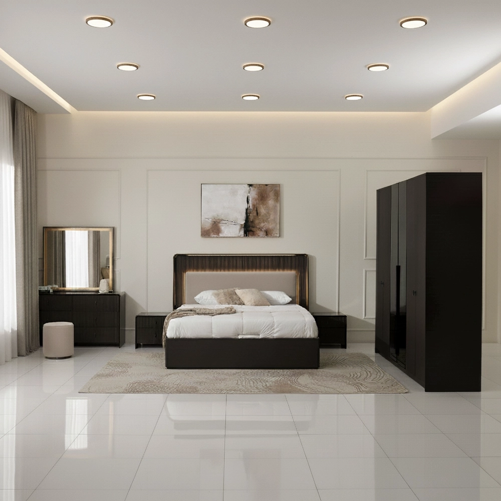 Indus 6-pcs King Bedroom Set With Hydraulic Storage-180*200cm