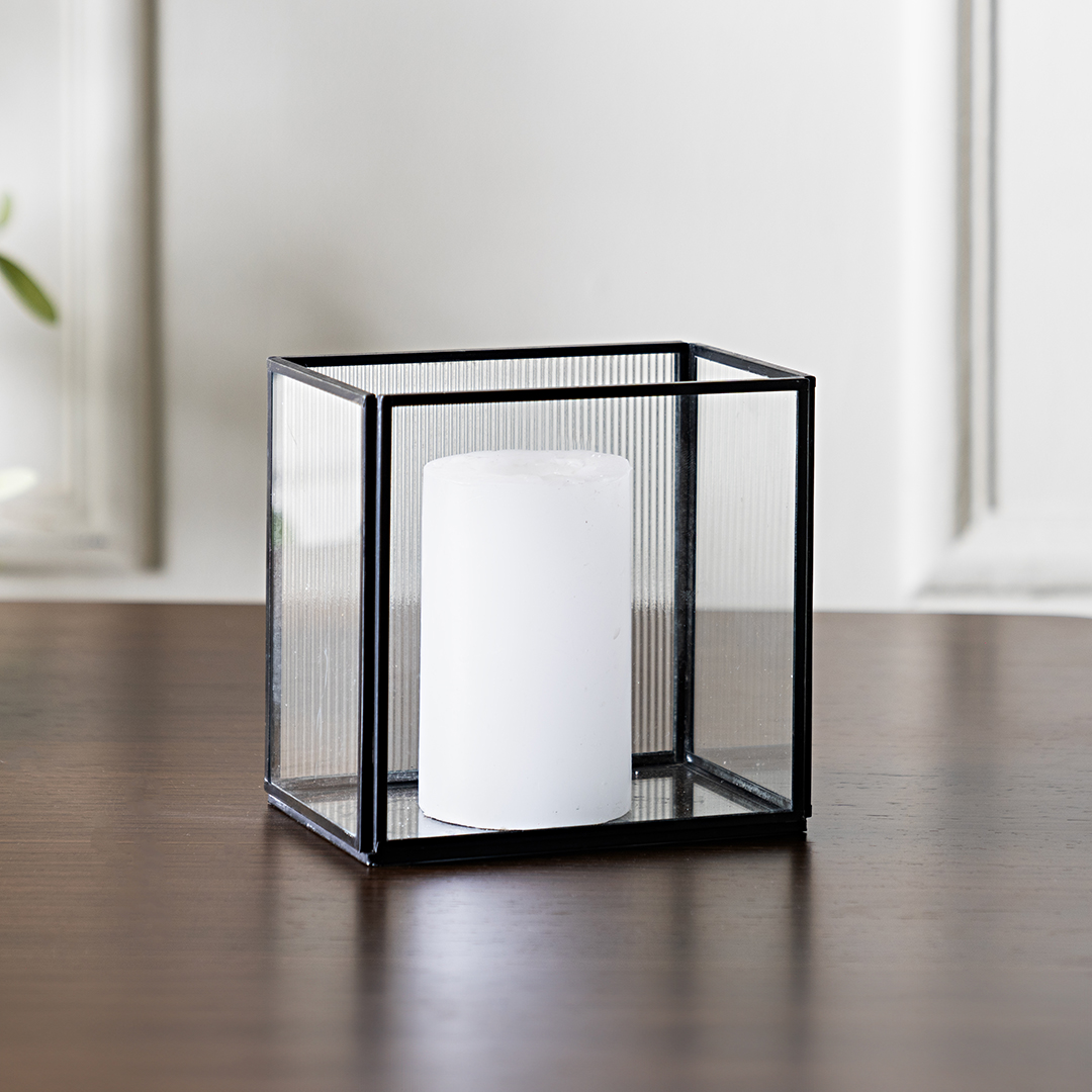 Mesa metal candle holer 15X10X15 CM